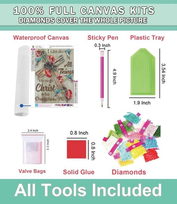 Christ Diamond Painting Kits for Adults5D Diamond Art Kits for Adults BeginnerDIY Full Drill Diamond Dots Paintings with Diamonds Gem Art and Crafts for Adults Home Wall Decor Crucifix 12x16in  Arts Crafts  Sewing