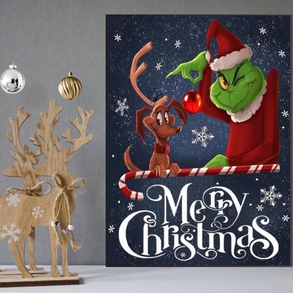 Clendo Christmas Diamond Painting Kits for AdultsGrinch Diamond Art for Adults BeginnerDiamond Dots Gem Art for Aesthetic Home Decor12x16Inch  Arts Crafts  Sewing - Image 5