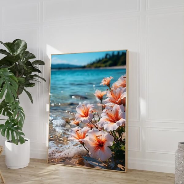 Beach Flower Diamond Art Kits for Adults5D DIY Diamond Painting Kits FlowersFull Drill Crystal Art Craft Kit Adult for Home Wall Decor 12x16inch  Arts Crafts  Sewing