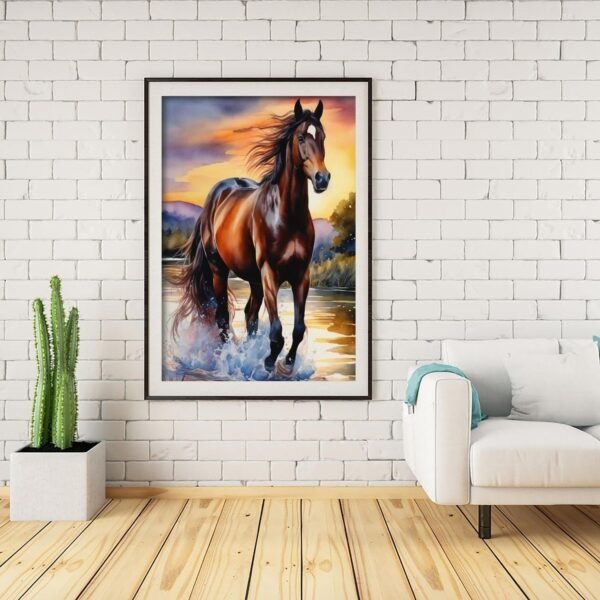 5D Diamond Painting Kits for Adults DIY Horse Diamond Art Kits for Beginners Round Full Drill Diamond Painting for Home Wall Decoration Present 1216inch Animal  Arts Crafts  Sewing