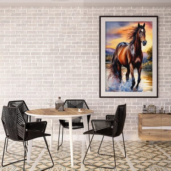 5D Diamond Painting Kits for Adults DIY Horse Diamond Art Kits for Beginners Round Full Drill Diamond Painting for Home Wall Decoration Present 1216inch Animal  Arts Crafts  Sewing - Image 3